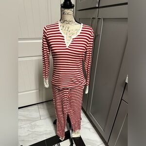 Victoria’s Secret Thermal Holiday Candy Cane Striped Pajamas NWT